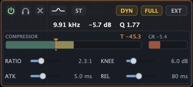 Inline band panel
