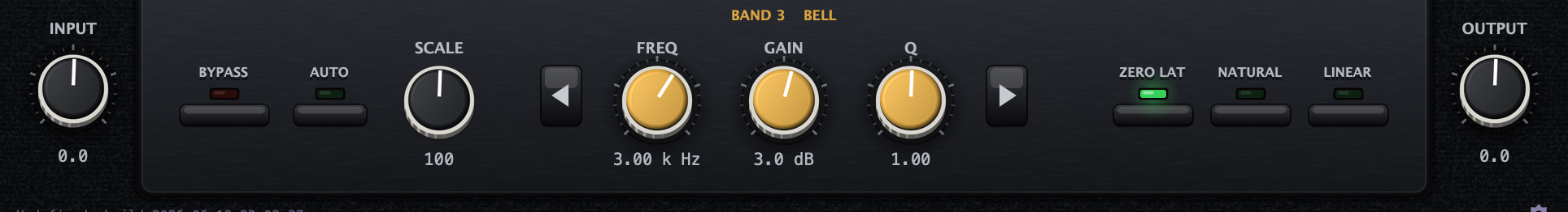 The bottom control strip